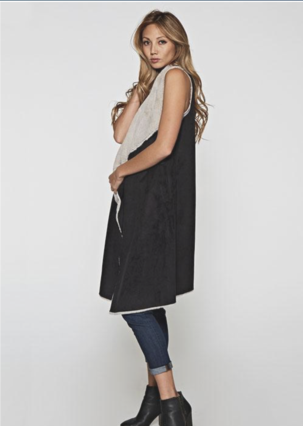 ultrasuede plush lined vest — Dale Michele